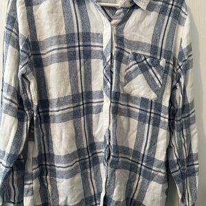 Rails Blue and White Button Down Shirt